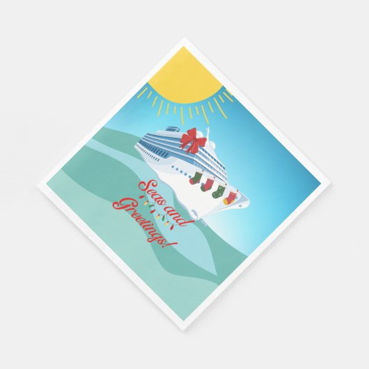 feestelijk cruiseschip servet (Hoek)