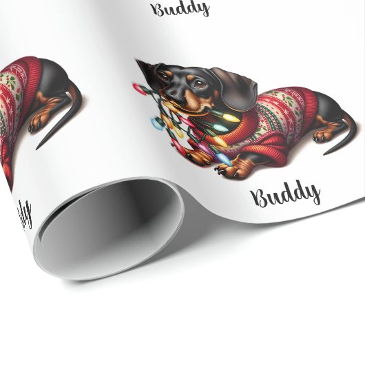 Feestelijk Dachshund Delight Wrapping Papier (Rol Hoek)