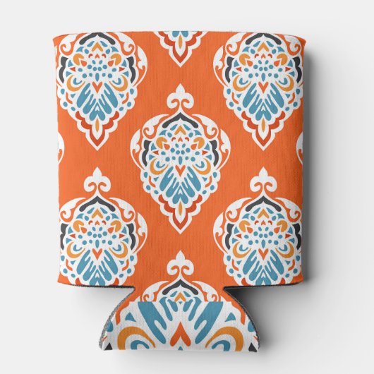 Feestelijk damast dessin, elegant design. blikjeskoeler (Achterkant)