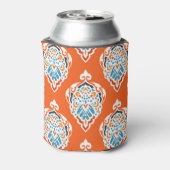 Feestelijk damast dessin, elegant design. blikjeskoeler (Blikje Achterkant)