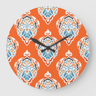 Feestelijk damast dessin, elegant design. grote klok