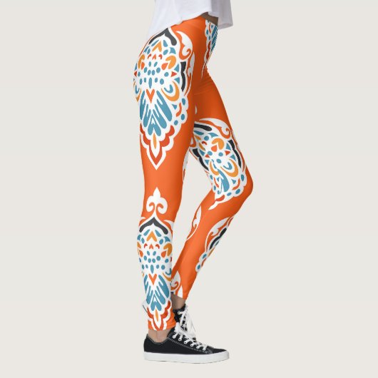 Feestelijk damast  dessin, elegant design. leggings (Rechts)