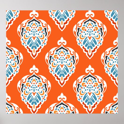 Feestelijk damast  dessin, elegant design. poster (Voorkant)