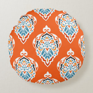 Feestelijk damast dessin, elegant design. rond kussen