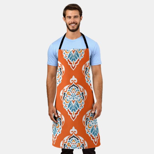 Feestelijk damast dessin, elegant design. schort (Gedragen)