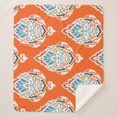 Feestelijk damast  dessin, elegant design. sherpa deken (Voorkant)