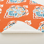 Feestelijk damast  dessin, elegant design. sherpa deken (3/4)