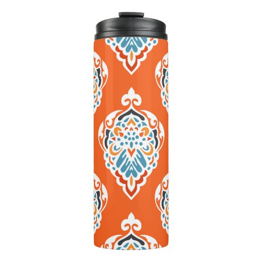 Feestelijk damast  dessin, elegant design. thermosbeker (Voorkant)