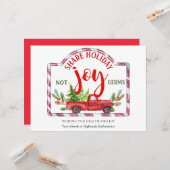 Feestelijk, delen vakantie vreugde niet ziektekiem kaart (Voorkant / Achterkant in situ)