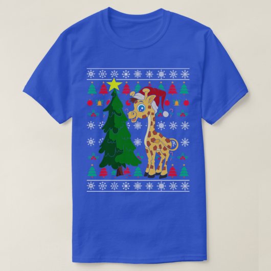Feestelijk Dier Xmas Sinterklaas Giraffe Lelijk Ch T-shirt (Design voorkant)