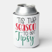 Feestelijk Dit is het seizoen om Tipsy te zijn | L Blikjeskoeler (Blikje Voorkant)