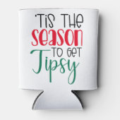 Feestelijk Dit is het seizoen om Tipsy te zijn | L Blikjeskoeler (Voorkant)