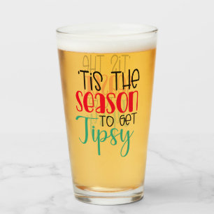 Feestelijk Dit is het seizoen om Tipsy te zijn L Glas