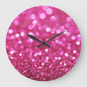 Feestelijk Donkerroze: Elegant Abstract. Grote Klok