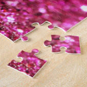 Feestelijk Donkerroze: Elegant Abstract. Legpuzzel (Zijkant)