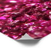 Feestelijk Donkerroze: Elegant Abstract. Poster (Hoek)