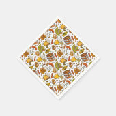 Feestelijk Duits Oktoberfest Bier en Worsten Servet (Hoek)