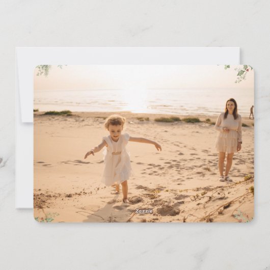 Feestelijk Elegant Botanisch Kerstfotoalbum Feestdagenkaart (Achterkant)