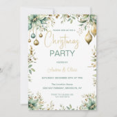 Feestelijk Elegant Ornamenten Kerstfeest Kaart (Voorkant)