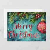 Feestelijk en gezellig Wenskaart Briefkaart (Voorkant / Achterkant)