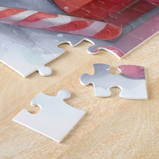 Feestelijk en Schattig, Gezellig Kerstkitten Legpuzzel (Zijkant)