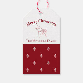 Feestelijk erfgoed Paard | Pakket van 10 Vakantie Cadeaulabel