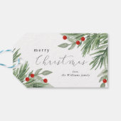 Feestelijk Evergreen Cadeau label Cadeaulabel (Achterkant Horizontaal)