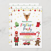 Feestelijk feest Kerstmis Familie Leuk diner Kaart (Voorkant / Achterkant)