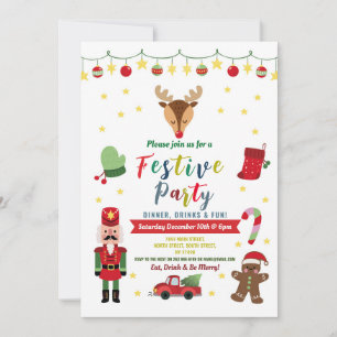Feestelijk feest Kerstmis Familie Leuk diner Kaart