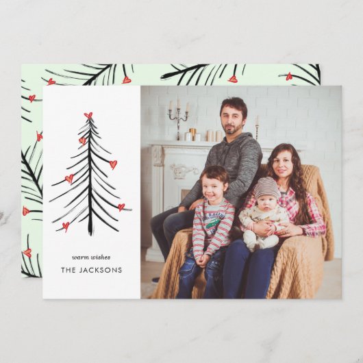 feestelijk feestdagenkaart (Voorkant / Achterkant)