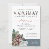 Feestelijk Foliage Familie Vakantie Diner uitnodig Kaart (Voorkant)