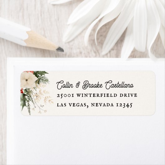 Feestelijk Foliage Holiday Retouradres Etiket (Insitu)
