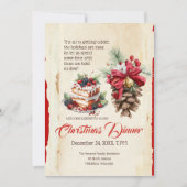  Feestelijk Foliage Pine Cone Floral Christmas Kaart (Voorkant)