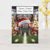 Feestelijk Football- Touchdown Holiday Cheer Greet Kaart (Gele Bloem)