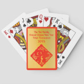 Feestelijk Fortuin Chinees Nieuwjaar Pokerkaarten (Achterkant)