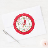 Feestelijk Gebakken met Liefde Gepersonaliseerde V Ronde Sticker (Envelop)