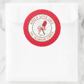 Feestelijk Gebakken met Liefde Gepersonaliseerde V Ronde Sticker (Tas)