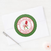 Feestelijk Gebakken met Liefde Gepersonaliseerde V Ronde Sticker (Envelop)