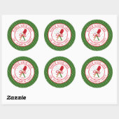 Feestelijk Gebakken met Liefde Gepersonaliseerde V Ronde Sticker (Vel)