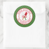 Feestelijk Gebakken met Liefde Gepersonaliseerde V Ronde Sticker (Tas)