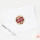 Feestelijk gebakken verse dagelijkse peperkoek goe ronde sticker (Envelop)