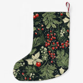 Feestelijk gebladerte Custom Dog Foto & Naam Kleine Kerstsok (Achterkant)