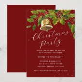 Feestelijk gebladerte kerstfeest kaart (Voorkant / Achterkant)