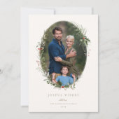 Feestelijk gebladerte Lijst Flat Holiday Photo Car Feestdagenkaart (Voorkant)