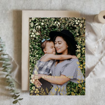 Feestelijk gebladerte Lijst foto overlay kerst