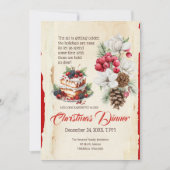 Feestelijk gebladerte  Pine Cone Floral Christmas Kaart (Voorkant)