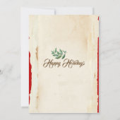 Feestelijk gebladerte  Pine Cone Floral Christmas Kaart (Achterkant)