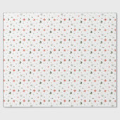 Feestelijk gebladerte vakantiepatroon cadeaupapier (Vlak)