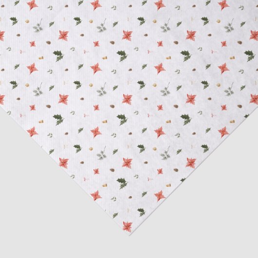 Feestelijk gebladerte vakantiepatroon tissuepapier (Detail)