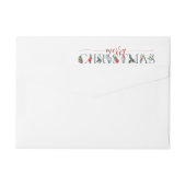 Feestelijk gebladerte Vrolijk Kerstmis Retouradres (Achterkant)